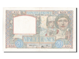 Billet, France, 20 Francs, 20 F 1939-1942 ''Science Et Travail'', 1940 - 20 F 1939-1942 ''Science Et Travail''