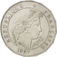 Monnaie, France, 5 Centimes, 1887, Paris, SPL, Maillechort, Gadoury:13.4 - Pruebas