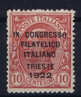 Italy: 1921 Mi 153  Sa 123 MNH/** Congresso Filatelico - Neufs