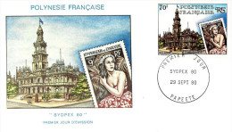 POLYNESIE FRANCAISE SYDNEY EXPO WOMAN 70 FR STAMP DATED 29-09-1980 CV23GBP CTO SG330 READ DESCRIPTION !! - Covers & Documents