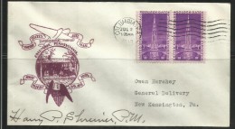 UNITED STATES STATI UNITI USA 2 JUL 1939 COLUMBIA PENNSYLVANIA EXPERIMENTAL PICK-UP ROUTE FIRST FLIGHT AM 1001 FDC COVER - 1851-1940