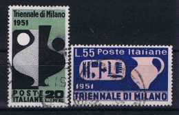 Italy: 1951 Mi 839-840 ,  Sa 666-67 Used - 1946-60: Afgestempeld