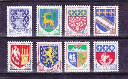 FRANCE    1962-65  Y.T. N° 1351A  à  1354B  Oblitéré - 1941-66 Escudos Y Blasones