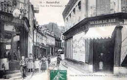 SAINT POL SUR TERNOISE - LES RUE DES FERRONNIERS - SUPERBE CARTE TRES ANIMEE - COMMERCES - 2 SCANS -  TOP !!! - Saint Pol Sur Ternoise