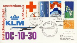 Eerste KLM Lijnvlucht Amsterdam - New York (19 December 1972) - Lettres & Documents