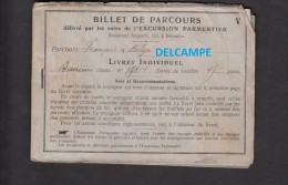 Livret De Billets De Train - Bruxelles Excursion Parmentier 1904 - Billet Utilisé & Vierge - Valenciennes Blanc Misseron - Other & Unclassified