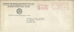 UNITED STATES STATI UNITI USA NEW YORK COMMERCE INDUSTRY ASSOCIATION DEFENSESAVING BONDS POSTAGE PAID 1 1/2 LETTER COVER - Cartas & Documentos