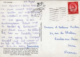 1653    Postal London, 1956 Inglaterra  Peter Pan - Briefe U. Dokumente