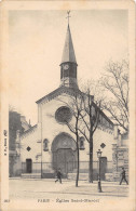 75.  PARIS.  XIIIe ARRONDISSEMENT.  EGLISE SAINT-MARCEL.  GROS PLAN.  ANIMATION. - Distretto: 13