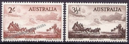 Australia 1955 Yvert 220-21, Royal Mail Of The 19th Century - MNH - Ungebraucht