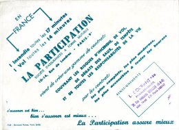 BUVARD  -  LA PARTICIPATION  -   PARIS 9  -  DIM / 21 X 16 CM - Bank & Versicherung