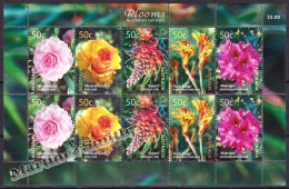 Australie - Australia 2003 Yvert 2104-08, Flowers - Sheetlet - MNH - Sheets, Plate Blocks &  Multiples