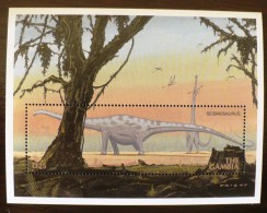 GAMBIE Prehistoire, Animaux Prehistoriques, BF Emis En 1998 (seismosaurus)** MNH Neuf Sans Charniere - Prehistorisch