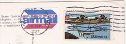 Timbre / Stamp / USA / Transpacific AIRMAIL 1935 - Collé Sur Carte Postale : The Empire State Building - 1981-00