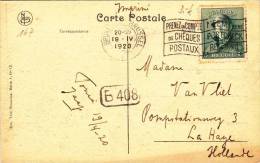 CPU44/ N° 167 Albert, Flamme Cheques Postaux Sur CPA Bruxelles - Vlagstempels