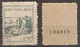 Locales Malaga Galvez 424 ** Ruinas De Gibralfaro. Numeracion Pequeña Al Dorso - Viñetas De La Guerra Civil