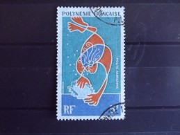 Polynésie Poste Aérienne N°35 Oblitéré Plongeur Ramassant La Nacre - Used Stamps