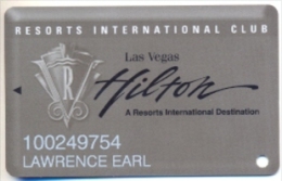 Hilton Casino, Las Vegas, NV, U.S.A., Older Used Slot Or Player´s Card, Hilton-5a - Cartes De Casino