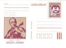 HUNGARY - 1979.Postal Stationery - Violin Concerto/Music/Jozsef Szigeti MNH!!!Cat.No.281. - Postal Stationery