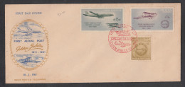 INDIA, 1961, FDC, 50th Annv. Of First Official Airmail(Aerial) Flight, Airplane, Henri Pecquet,   Calcutta  Cancellation - Covers & Documents