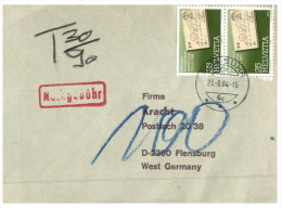 (895) Swtizerland To West Germany - Underpaid Letter - Taxed - Covers & Documents