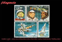 USADOS. CUBA. 1991-04 XXX ANIVERSARIO DEL PRIMER HOMBRE EN EL ESPACIO - Gebruikt