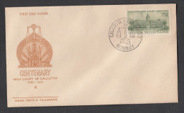 INDIA, 1962,  FDC,  Centenary Of  High Court, Calcutta, Court, Balance Scale, Bombay  Cancellation - Covers & Documents