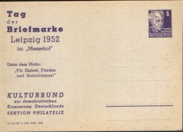 Germany/DDR - Postal Stationery Private Postcard, Unused,1952 - Gerhart Hauptman Nobelpreis,Day Postmark - Cartes Postales Privées - Neuves