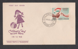 INDIA, 1962, FDC,  Childrens Day, Flag, Bombay   Cancellation - Covers & Documents