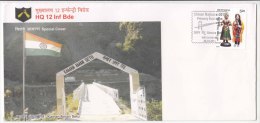 Special Cover, Chinar Exhibition 2011, Kaman Aman Setu, Bridge Connet India And Pakistan Administered Kashmir, Flag - Lettres & Documents