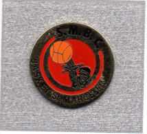 Pin´s  Sport  Basket - Ball  S.M.B.C.  Basket  St  MARCELLIN  ( 38 ) - Basketball
