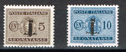 ITALIA - RSI - Segnatasse - Sass. 60, 61   - NUOVI (**) - Postage Due