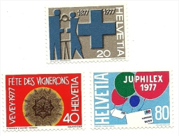 1977 - Svizzera 1021/23 Propaganda C3227, - Ungebraucht