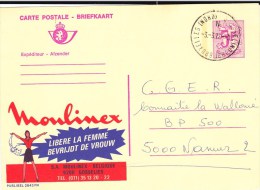 BELGIQUE - CARTE ENTIER POSTAL ILLUSTREE PUBLICITAIRE "PUBLIBEL" 2643FN De MOULINEX - Publibels