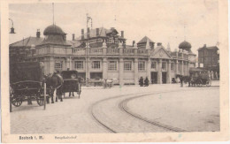 ROSTOCK Haupt Bahnhof Pferde Kutschen Feldpost 31.1.1918 Gelaufen - Rostock