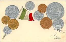 Postcard (Coins / Money) - Mexico - Monnaies (représentations)