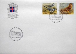 Iceland 1988 Vôgel  MiNr.644,.668  Special Cancel Cover ( Lot 3043 ) - Brieven En Documenten