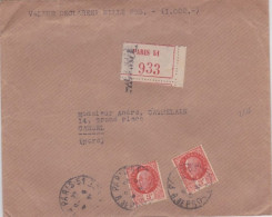 1944 - ENVELOPPE CHARGEE De PARIS Pour CASSEL (NORD) - PETAIN - 1941-42 Pétain