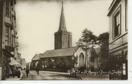 DYFED - TENBY - HIGH ST & ST MARY'S CHURCH - ANIMATED RP Dyf40 - Carmarthenshire