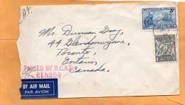 Newfoundland 1942 Cesnored Cover Mailed - 1908-1947