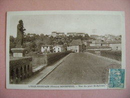 CP L ISLE JOURDAIN BOURPEUIL  VUE DU PONT ST SYLVAIN - ECRITE EN 1949 - L'Isle Jourdain