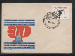 POLAND 1964 XXXIII INTERNATIONAL POZNAN TRADE FAIR COMMERATIVE COVER TYPE 2 BUILDING ARCHITECTURE - Storia Postale