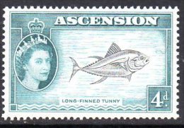 Ascension 1956 4d Definitive, Long-finned Tunny Fish, MNH (B) - Ascension