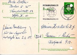 BERLIN. Carte Commémorative De 1959. Congrès Mondial Des Municipalités. - Máquinas Franqueo (EMA)