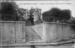 72-248 - SARTHE - MONTMIRAIL - L'Escalier De La Place Du Grand Got Et Le Chateau - Montmirail