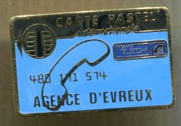 Pin´s - FRANCE TELECOM Carte Pastel Agence EVREUX - Eure Haute Normandie - Carte Téléphonique - France Telecom