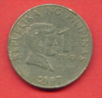 F3752 / - 1 PISO - 1997  -  Philippines , Philippine  , Filipinas   - Coins Munzen Monnaies Monete - Filippijnen