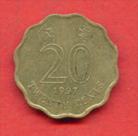 F3756 / - 20  Sents  - 1997  -  Hong Kong  , Hongkong     - Coins Munzen Monnaies Monete - Hongkong