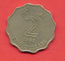 F3759 / - 2 Dollars  - 1993  -  Hong Kong  , Hongkong     - Coins Munzen Monnaies Monete - Hong Kong