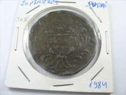 SUDAN 20 PIASTRES BIG COIN 1312 AH 1894 LOT 15 NUM 12 - Soedan